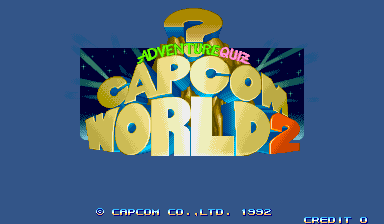 Adventure Quiz Capcom World 2 (Japan 920611) Title Screen